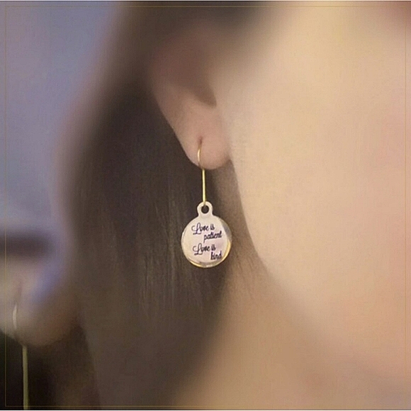 Christian Bible Verse Scripture Earrings - Picture 5 of 5